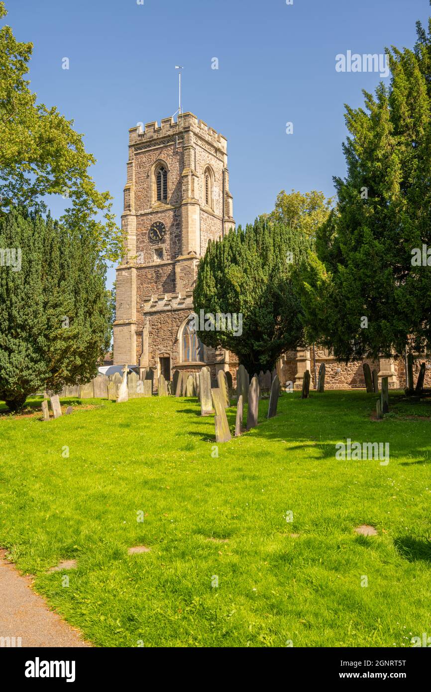 The 14th Century church of St Mary and St John Rothley Leicestershire. Stock Photo