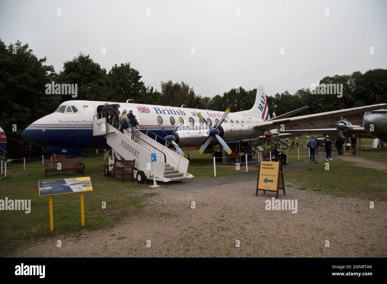 Vickers 806 Viscount G-APIM 1958, Brooklands, Weybridge, Surrey, England Stock Photo