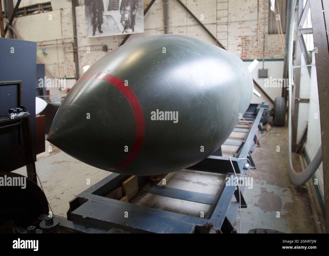 22,000 lb Grand Slam Medium Capacity Bomb, Brooklands Museum, Weybridge, Surrey, England Stock Photo