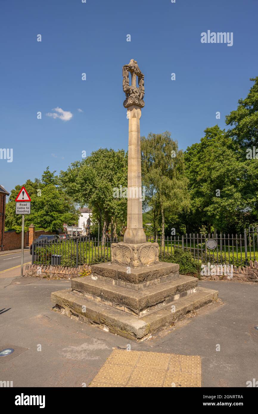 Old market cross in Mountsorrel Leicestershire Stock Photo
