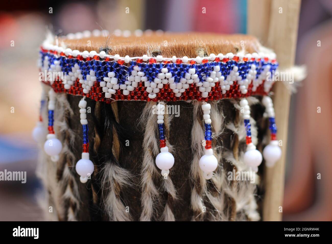African Traditional Basket of Rwanda Stock Photo