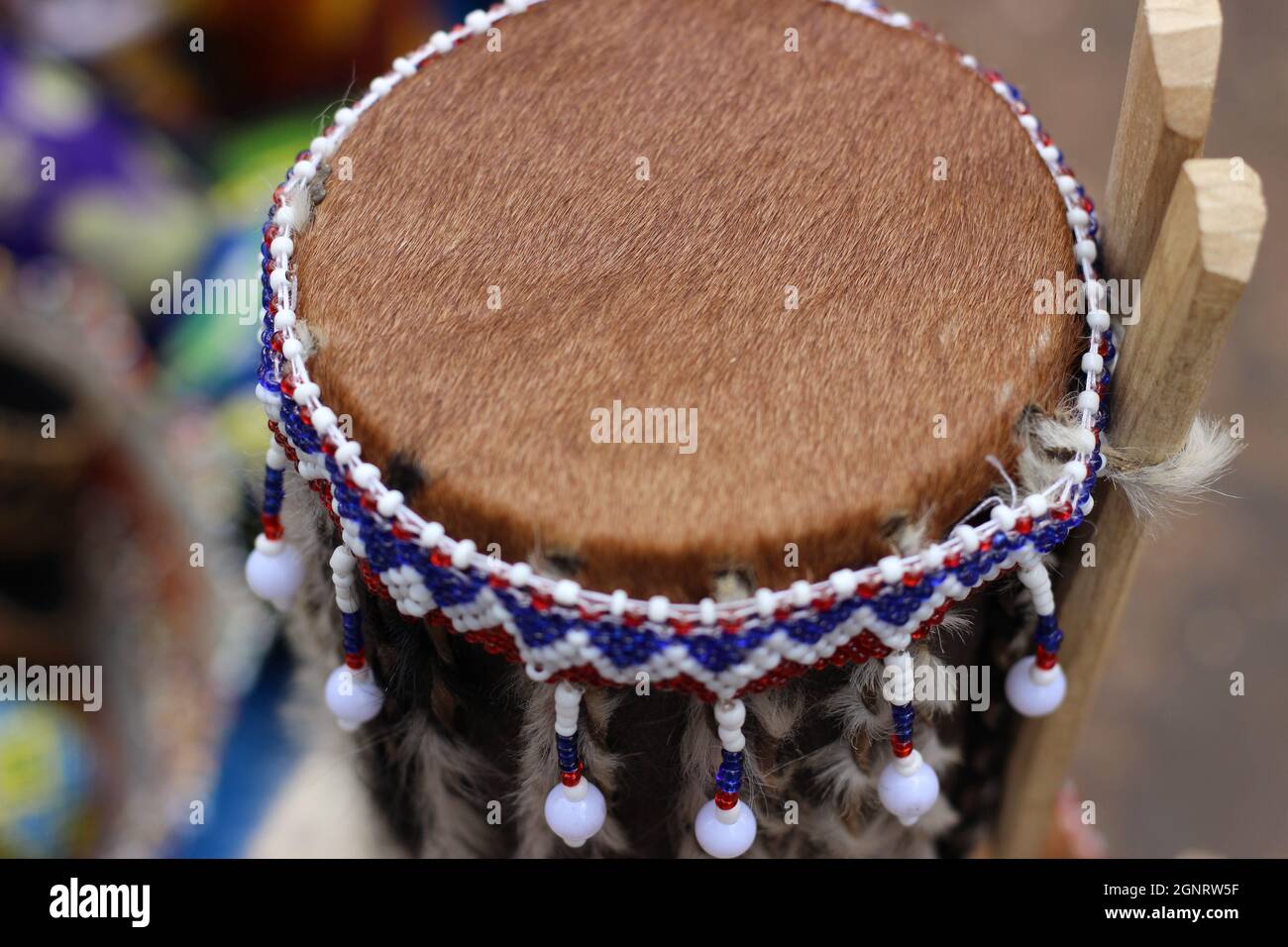 African Traditional Basket of Rwanda Stock Photo