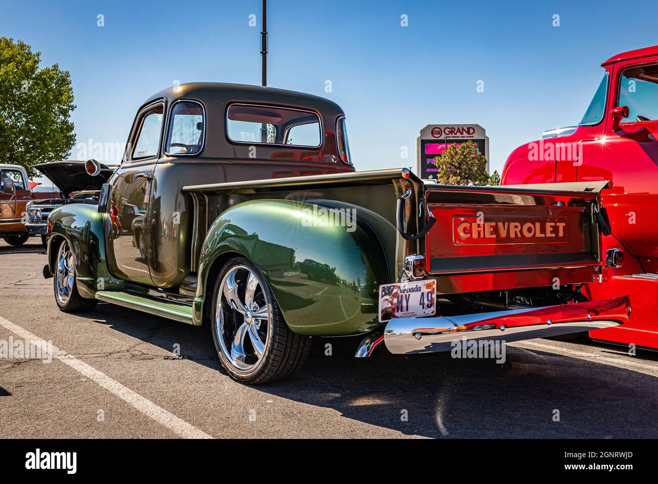 Reno, NV - August 4, 2021: 1949 Chevrolet Advance Design 3100 pickup truck at a local car show. Stock Photo