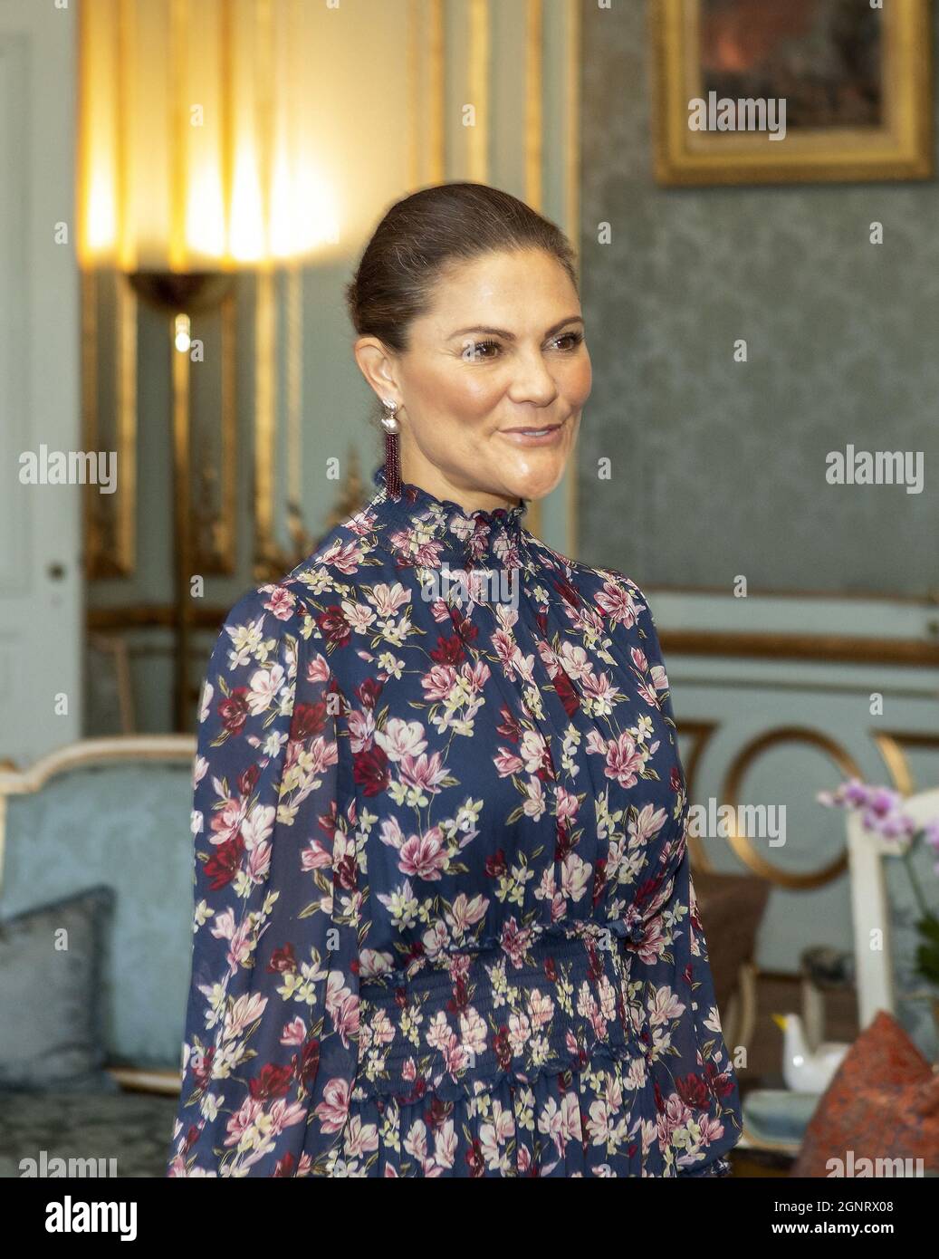 Crown Princess Victoria audience of Estonian President H.E. Kersti Kaljulaid in Stockholm, Sweden, on September 27, 2021. Photo by Peter Grännby/Stella Pictures/ABACAPRESS.COM Stock Photo