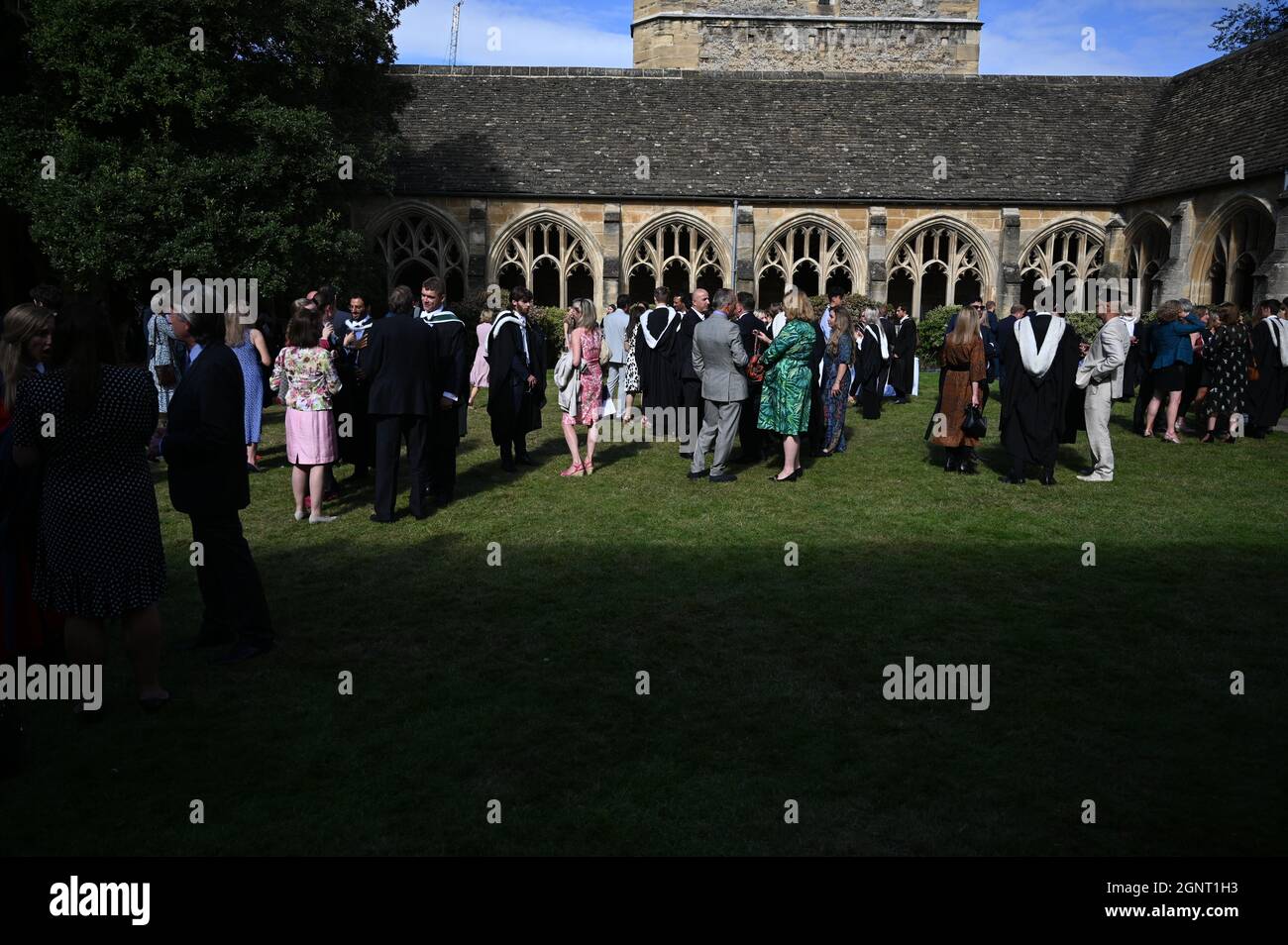 Graduation ceremony at New College, Oxford, UK Stock Photo