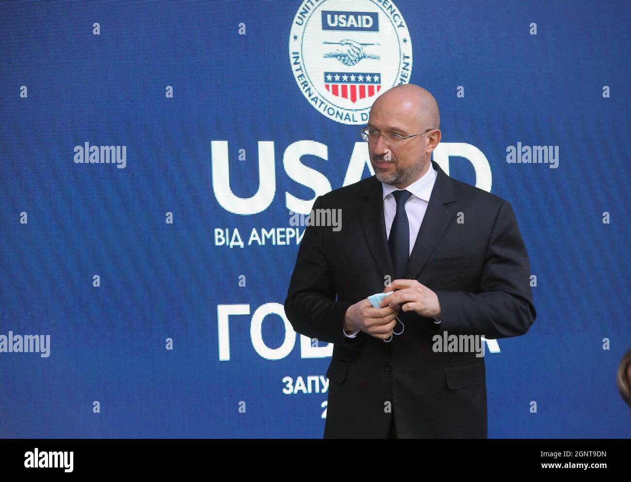 KYIV, UKRAINE - SEPTEMBER 27, 2021 - Prime Minister of Ukraine Denys ...