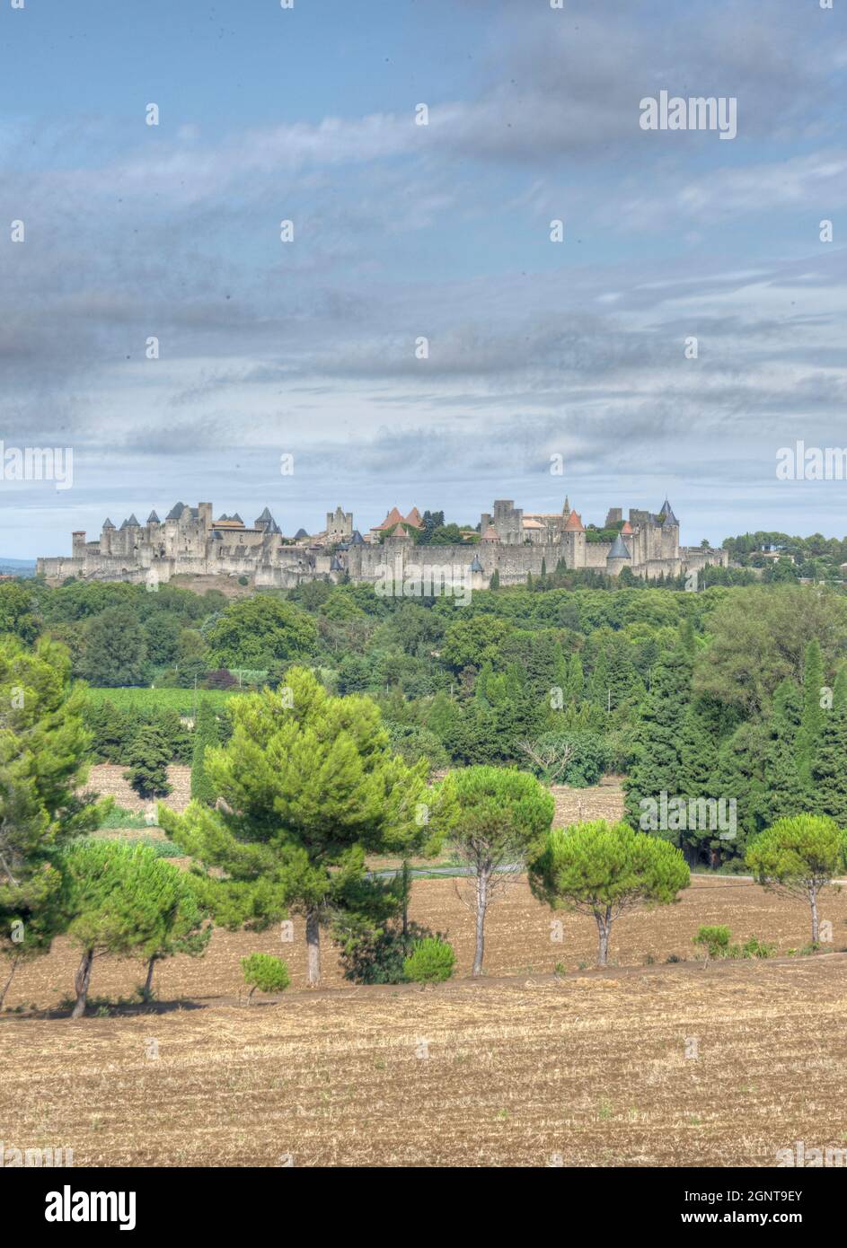 France, Aude (11), Carcassonne, cité médiévale classée Patrimoine Mondial de l'UNESCO // France, Aude, Carcassonne, medieval town listed as World Heri Stock Photo