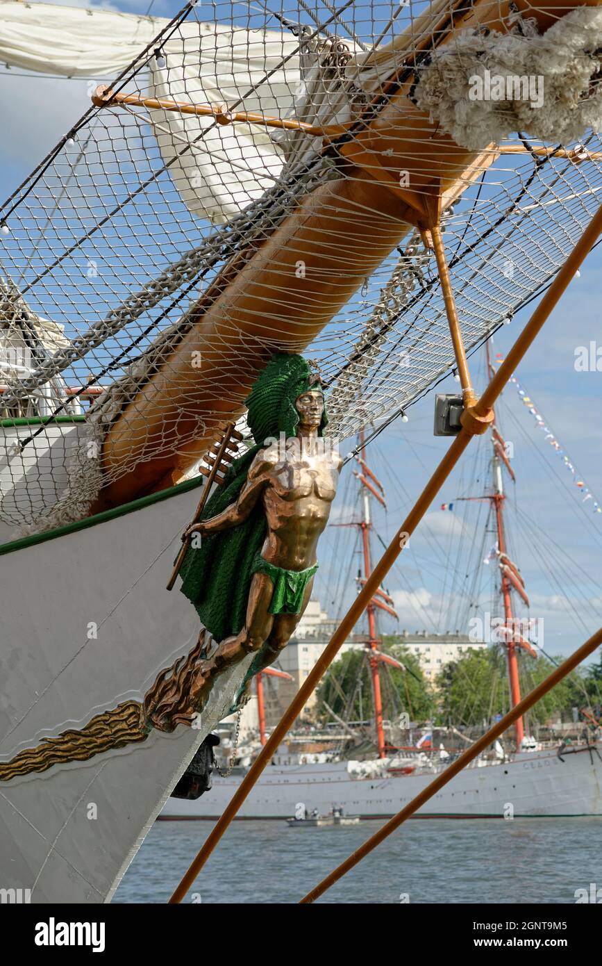 France, Seine Maritime (76), Rouen, l'Armada 2019, le voilier mexicain Cuauhtémoc, les vieux gréement sur les quais de la Seine // France, Seine Marit Stock Photo