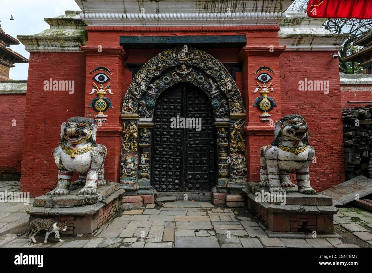 Entrance gate of the Taleju Temple in Durbar Square in Kathmandu, Nepal. Stock Photo