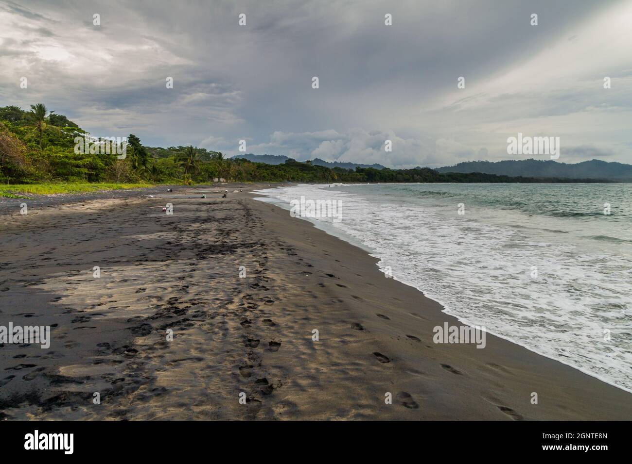 Beach in Puerto Viejo de Talamanca village, Costa Rica Stock Photo