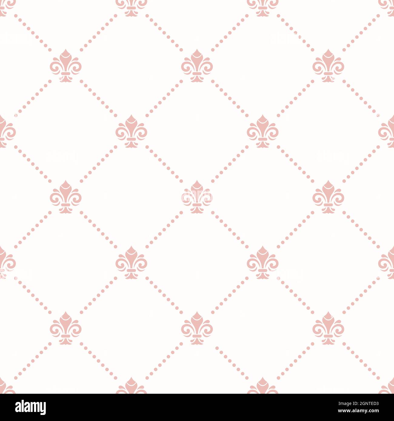 Seamless vector pattern. Modern geometric ornament with pink royal ...