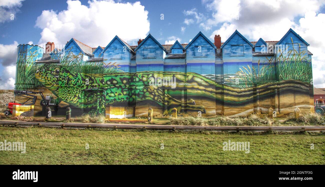 Single File Artist Largest artwork by single artist in Uk in Ainsdale Stock Photo - Alamy