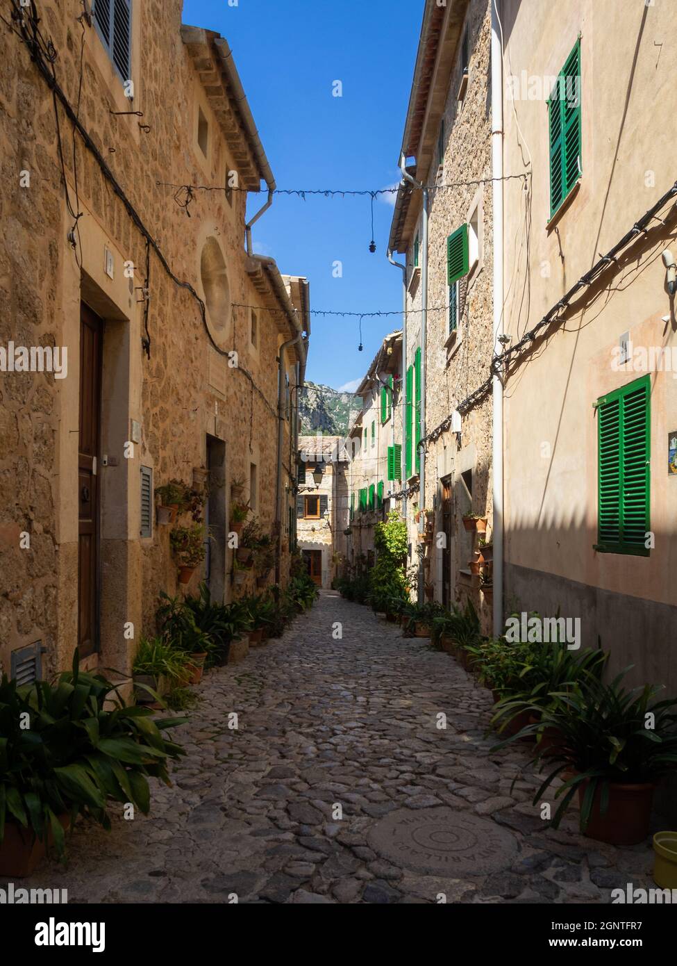 Valdemossa street, Mallorca Stock Photo