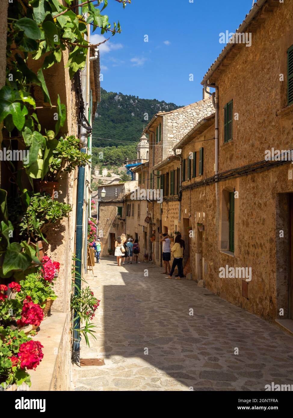 Valdemossa street, Mallorca Stock Photo