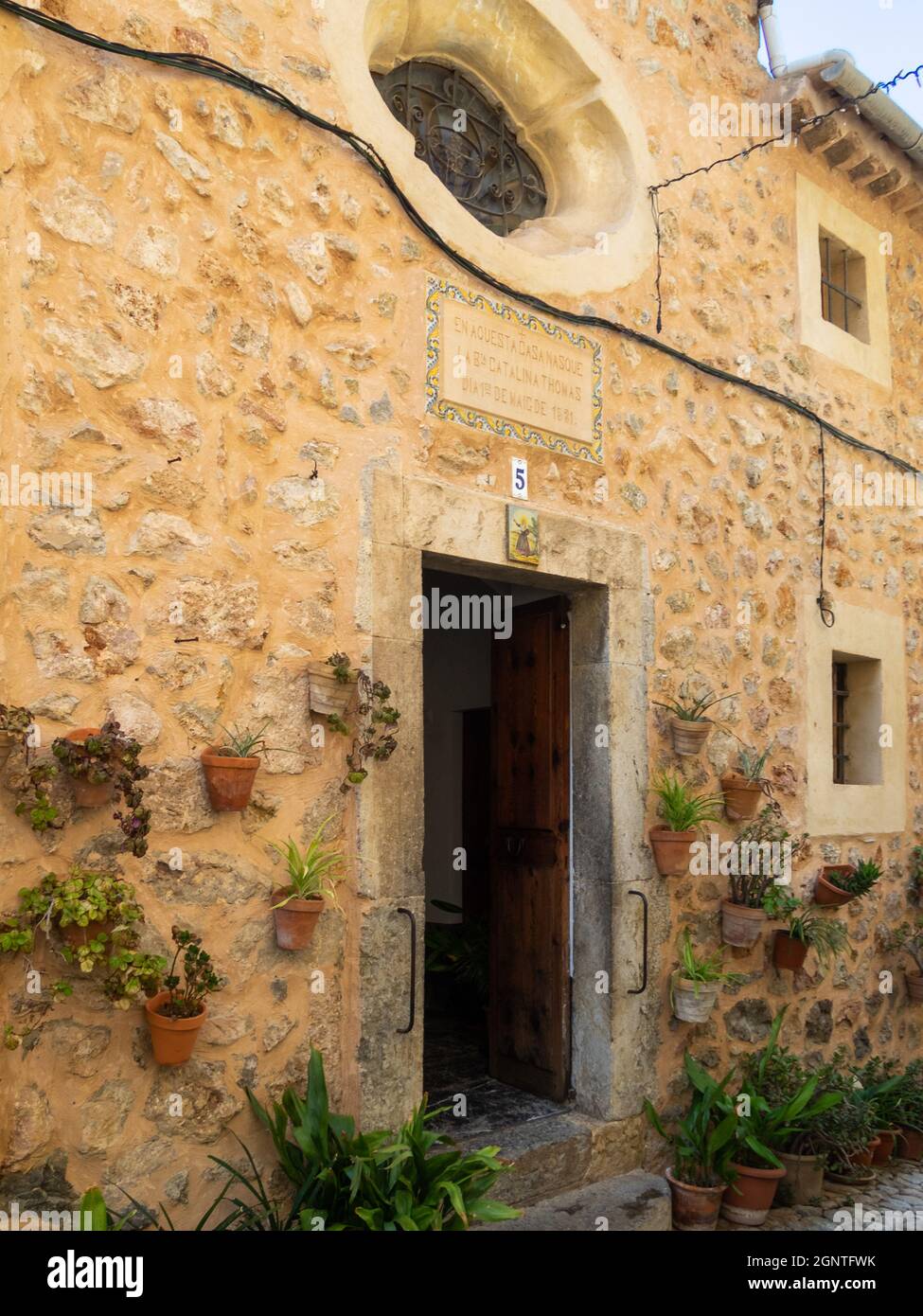 House of Beata Catalina Thomas, Valdemossa, Mallorca Stock Photo