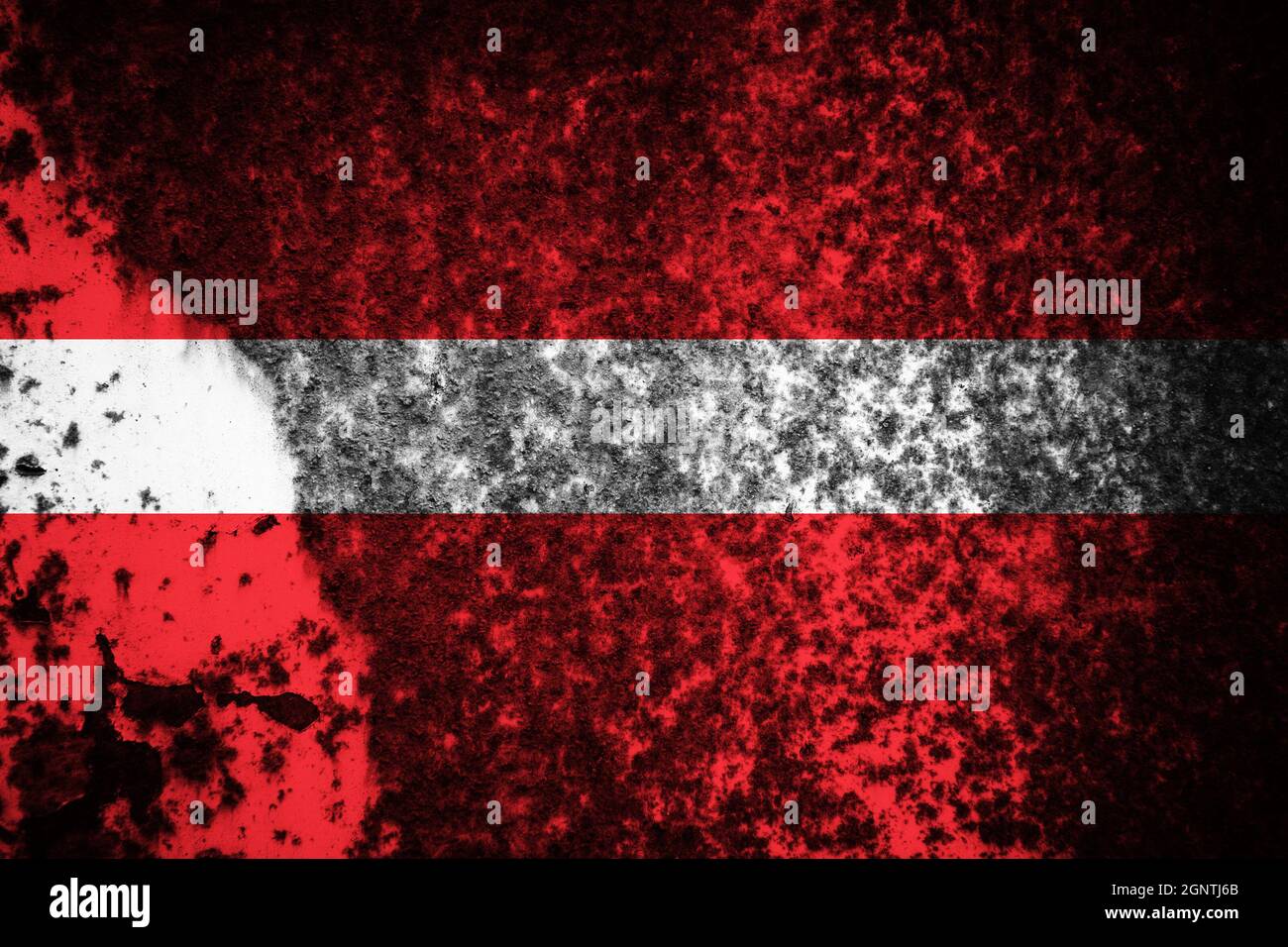 Old cracked wall with the flag painted Stock Photo - Alamy