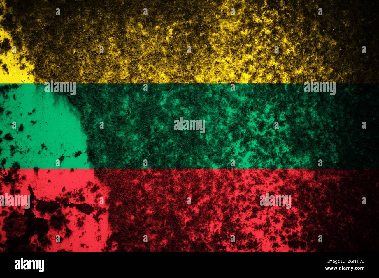 Old cracked wall with the flag painted Stock Photo - Alamy