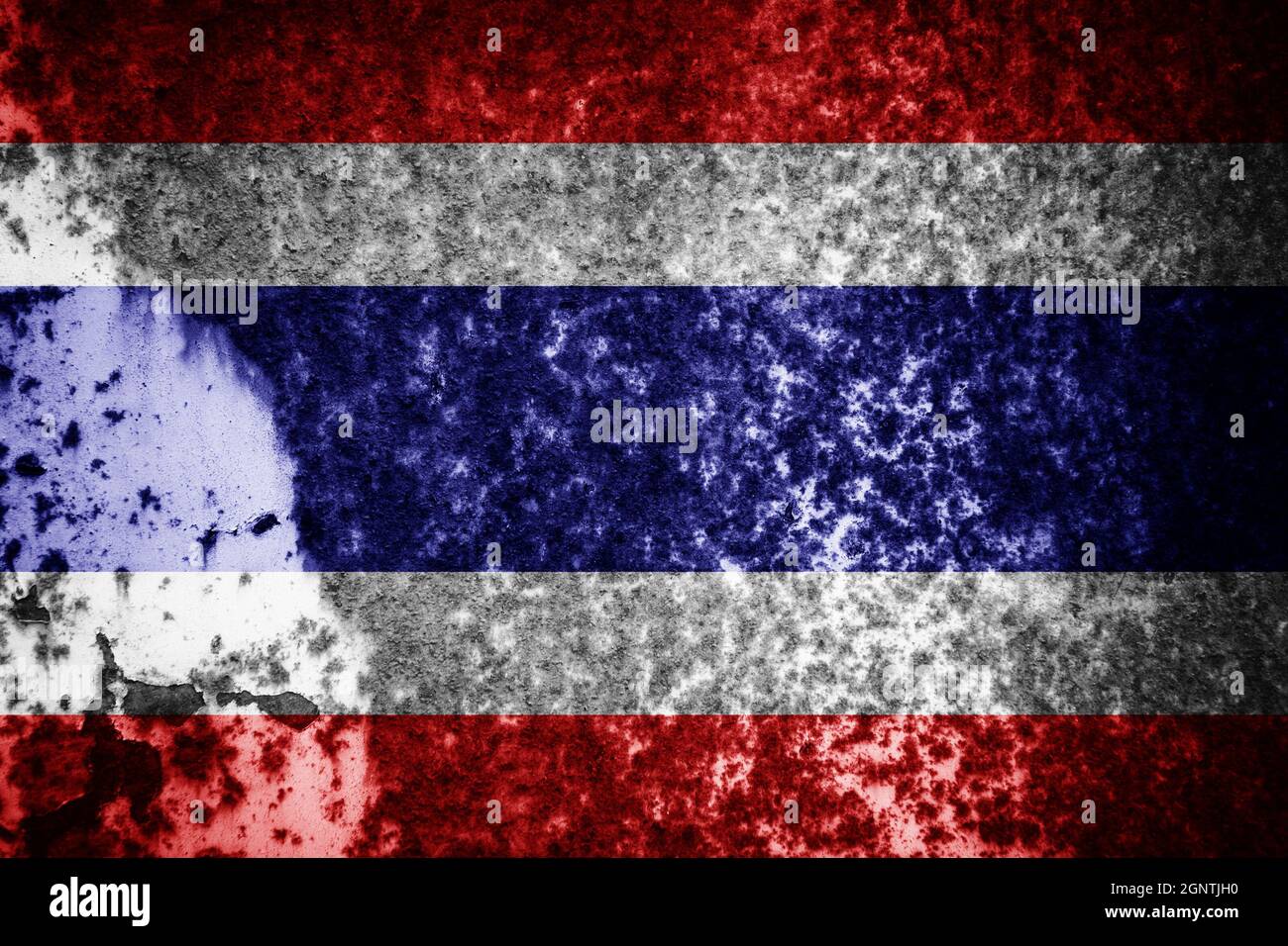 Old cracked wall with the flag painted Stock Photo - Alamy