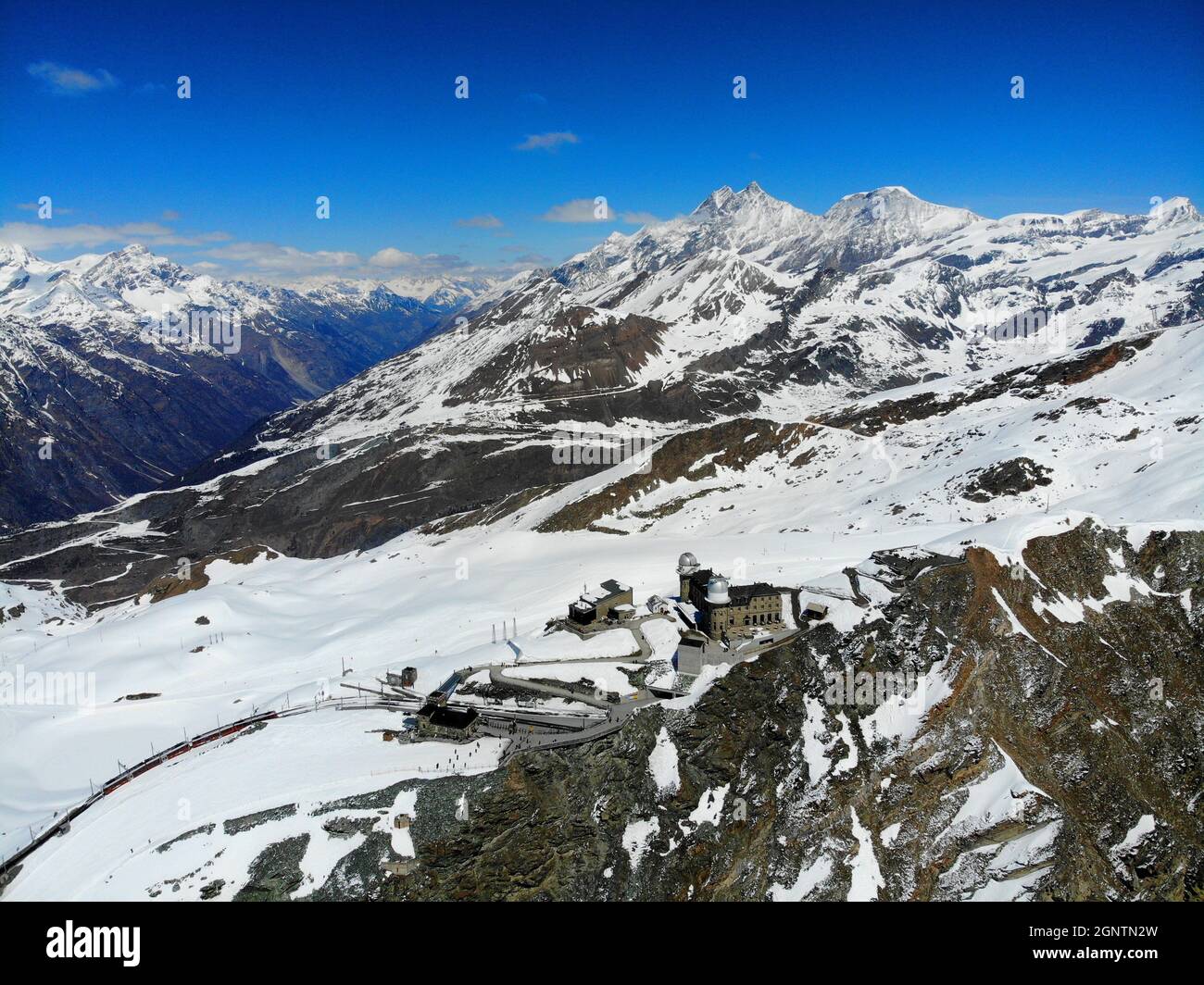 Gornergrat, Zermatt, Matterhorn, Monte Rosa Stock Photo