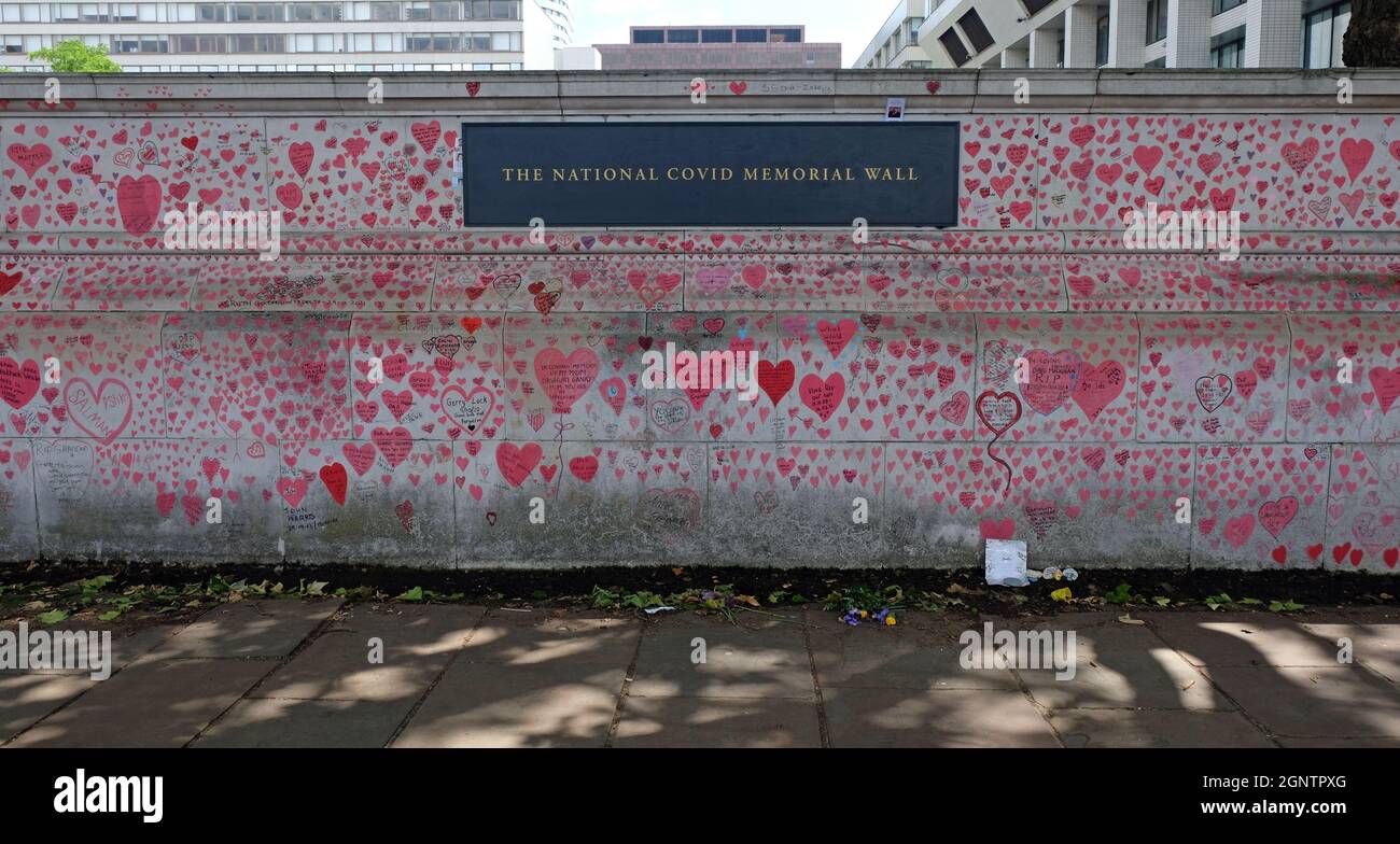 National Covid Memorial Wall - London, England Stock Photo