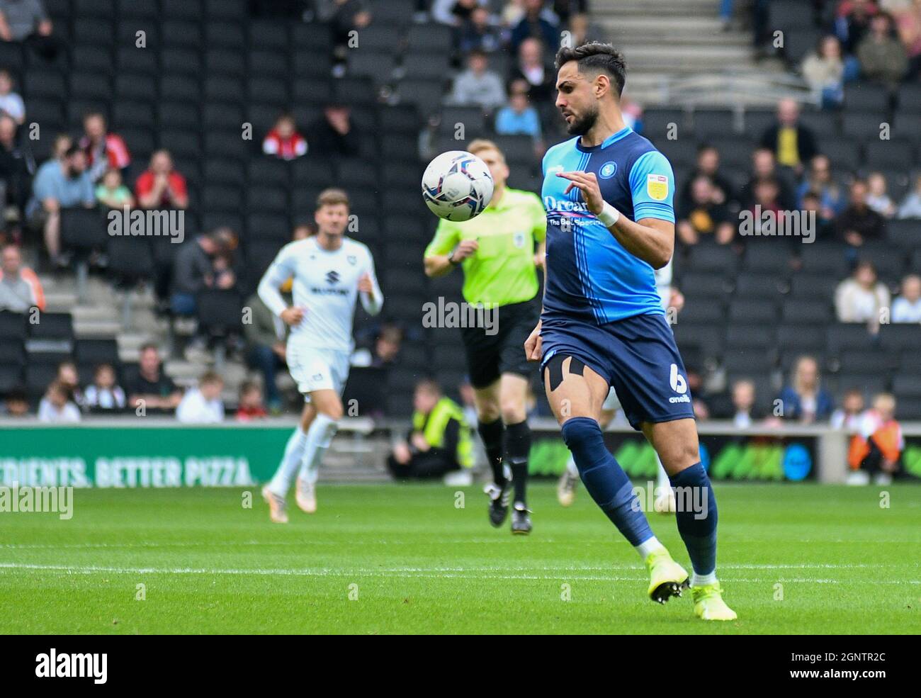 MILTON KEYNES, ENGLAND - SEPTEMBER 25, 2021: Ryan Sirous Tafazolli of Wycombe pictured during the 2021/22 SkyBet EFL League One matchweek 9 game between MK Dons FC and Wycombe Wanderers FC at Stadium MK. Copyright: Cosmin Iftode/Picstaff Stock Photo
