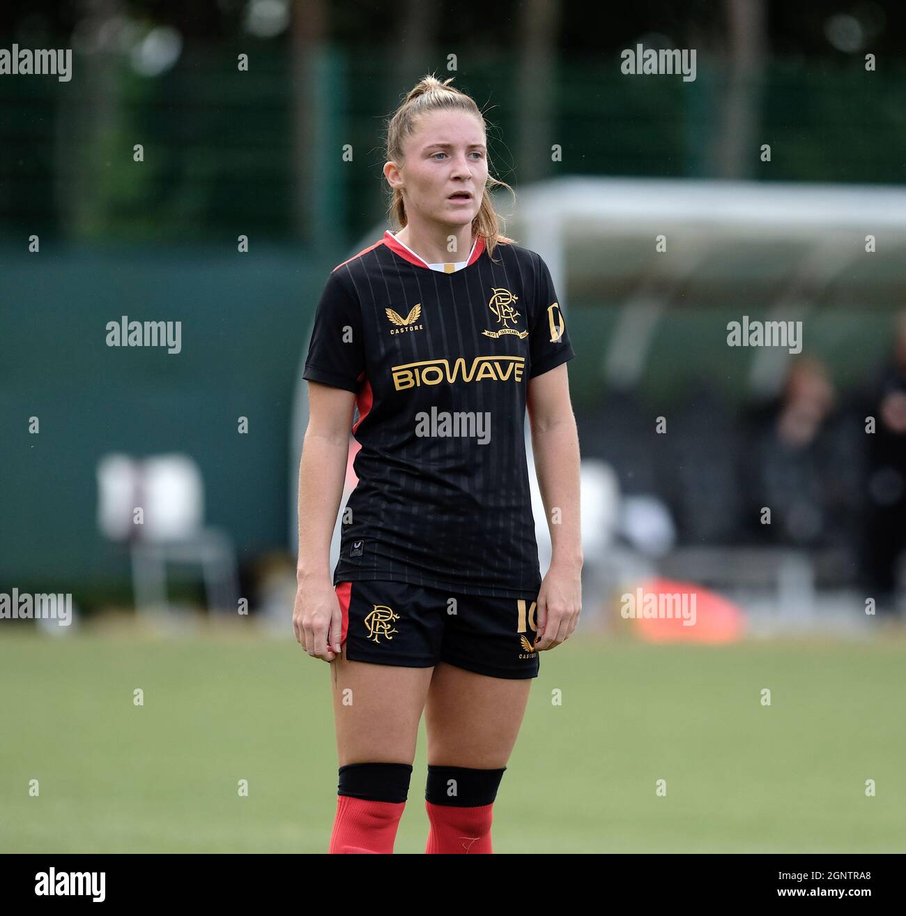 Edinburgh, UK. 26th Sep, 2021. Chelsea Cornet (Rangers, #18) during the SWPL1 match between Hearts and Rangers at Oriam in Edinburgh, Scotland. Credit: SPP Sport Press Photo. /Alamy Live News Stock Photo