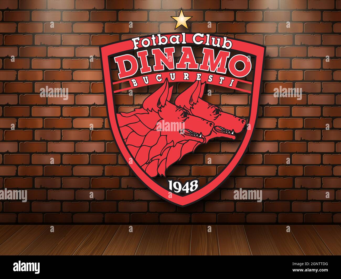 Coat of arms FC Dinamo București, football club from Romania Stock Photo -  Alamy