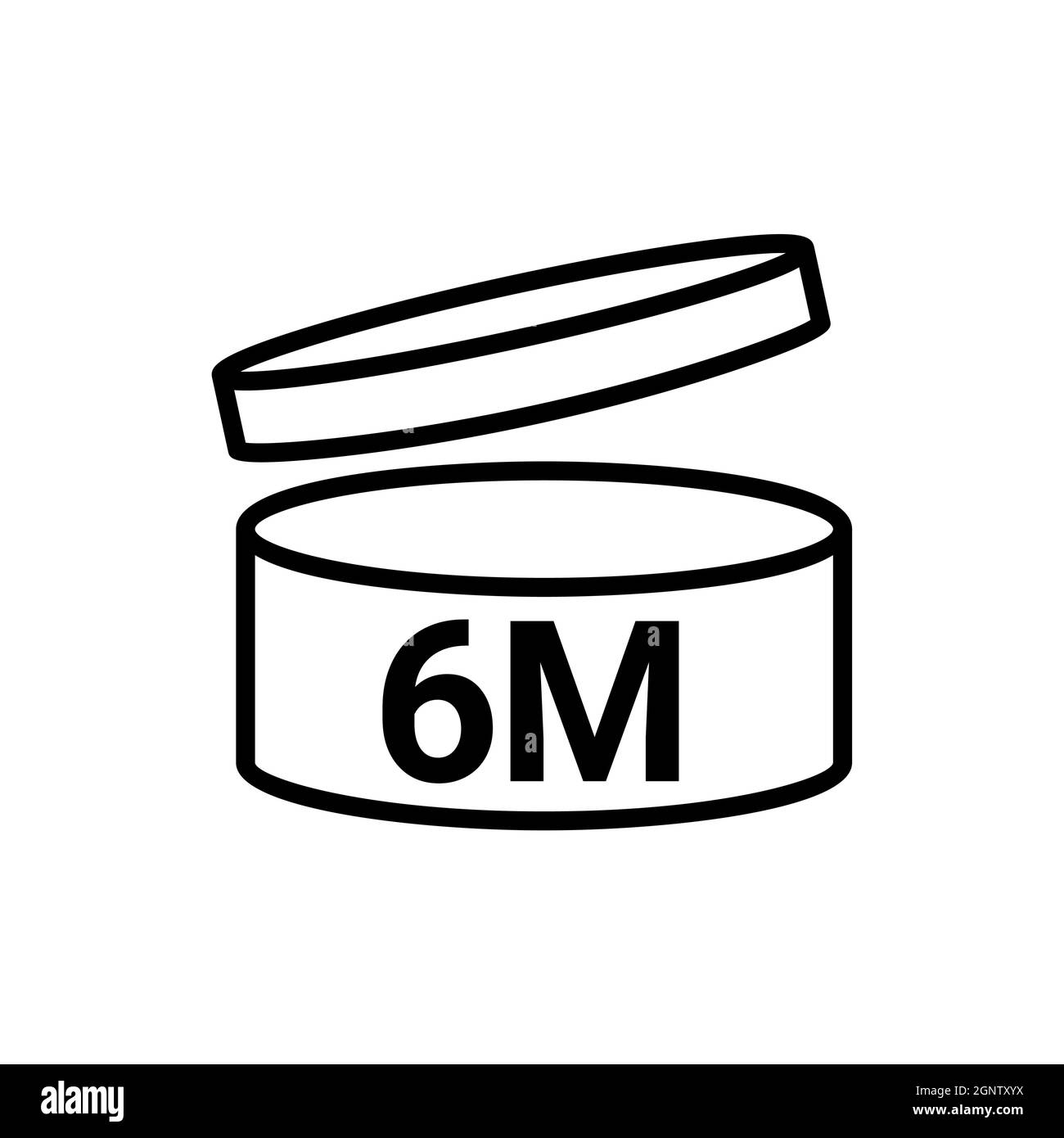 Pao symbol logo cosmetic life. 6 Month expiry open shelf jar expiration