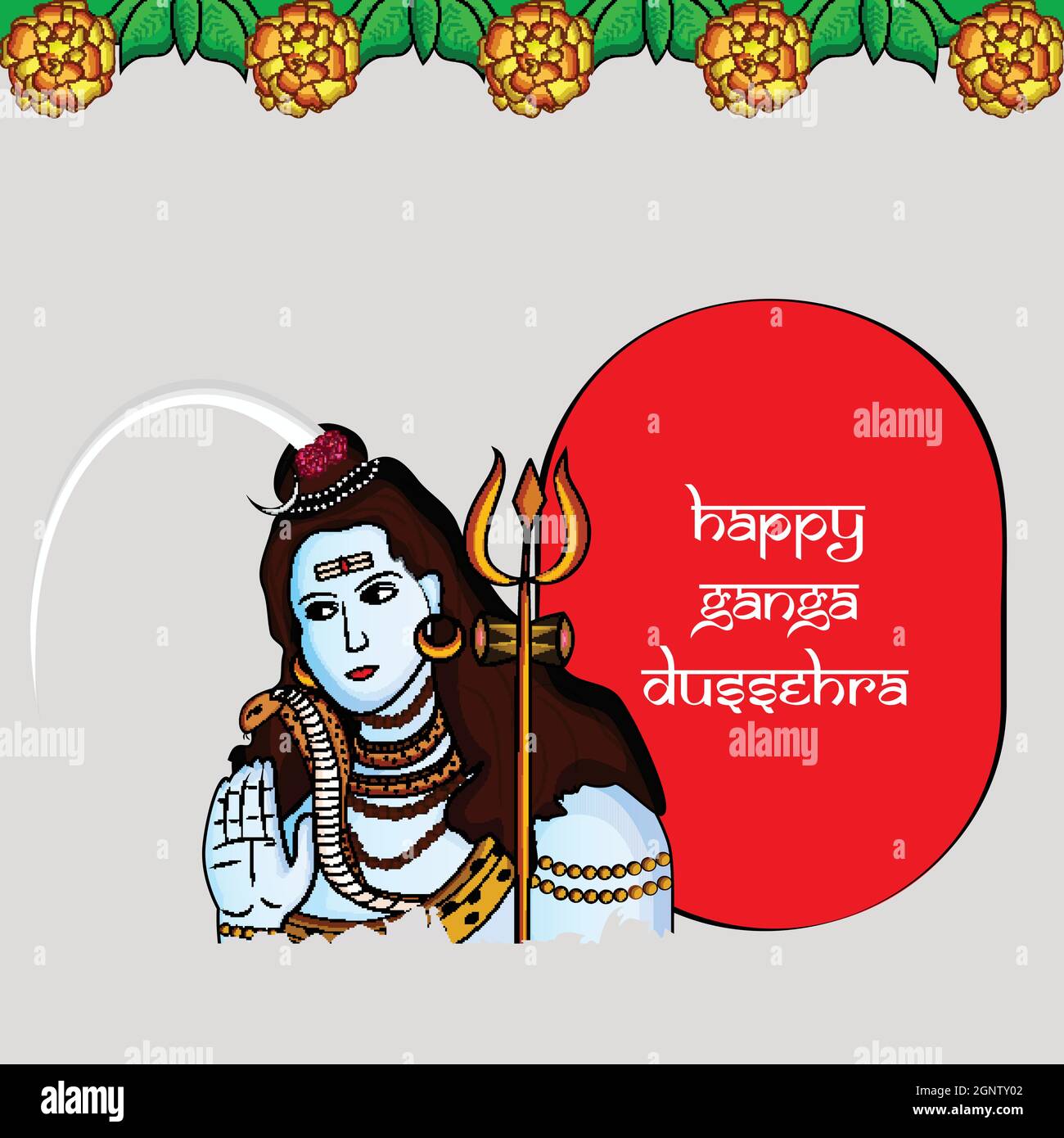 Lord shiva ganga Stock Vector Images - Alamy
