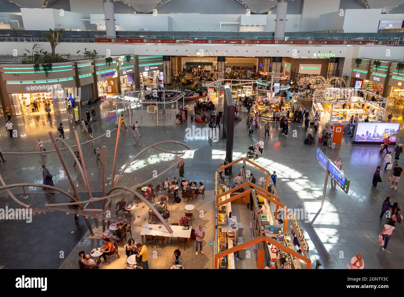 shops in departure area, Istanbul Airport. Turkey Stock Photo Alamy