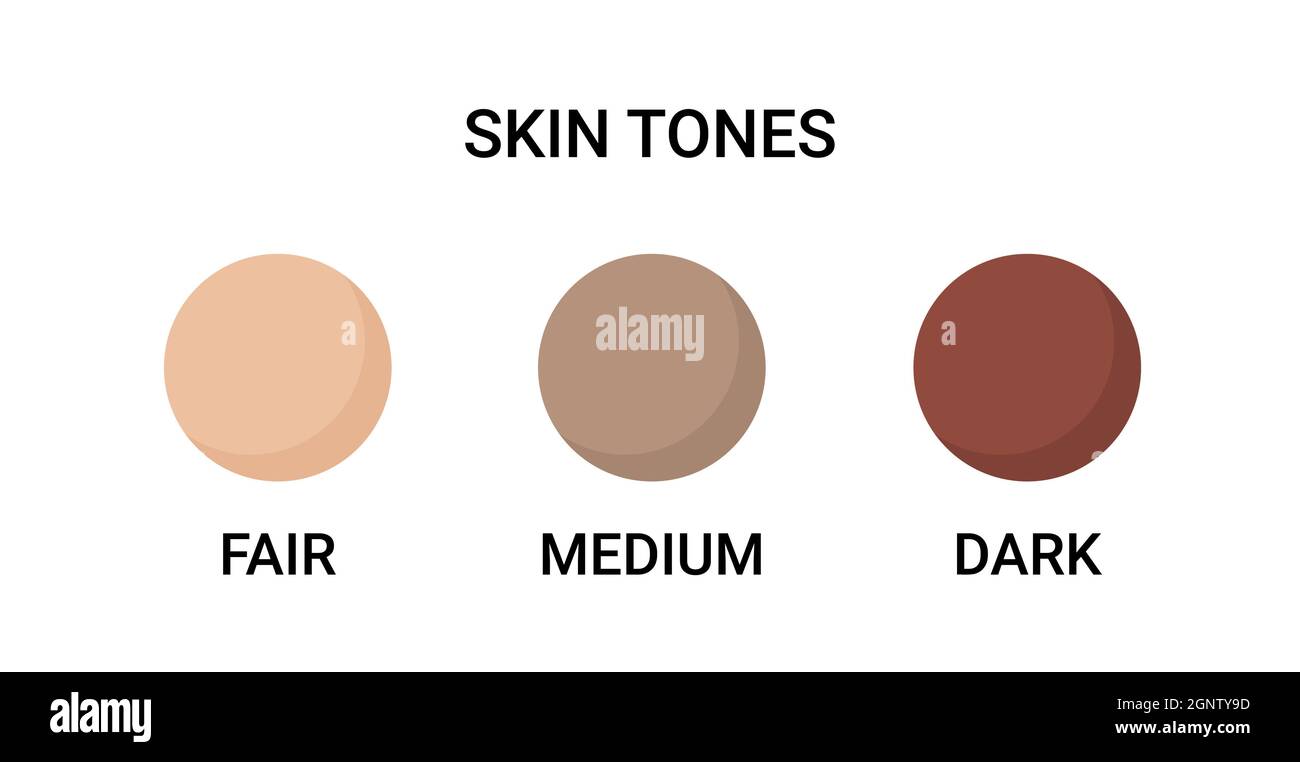 Skin Tone Color Scale Chart. Brown Palette Vector Human Skin ...