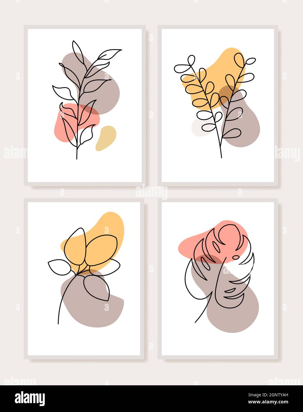 Abstract contemporary flower minimal modern vector design. Minimal