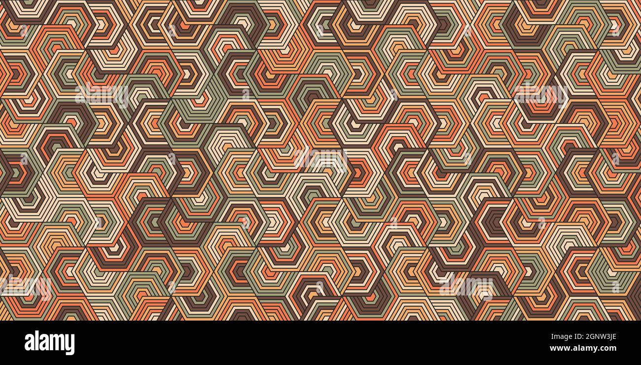 Abstract geometric pattern retro design with polygonal shape overlapping background style vintage Stock Vector