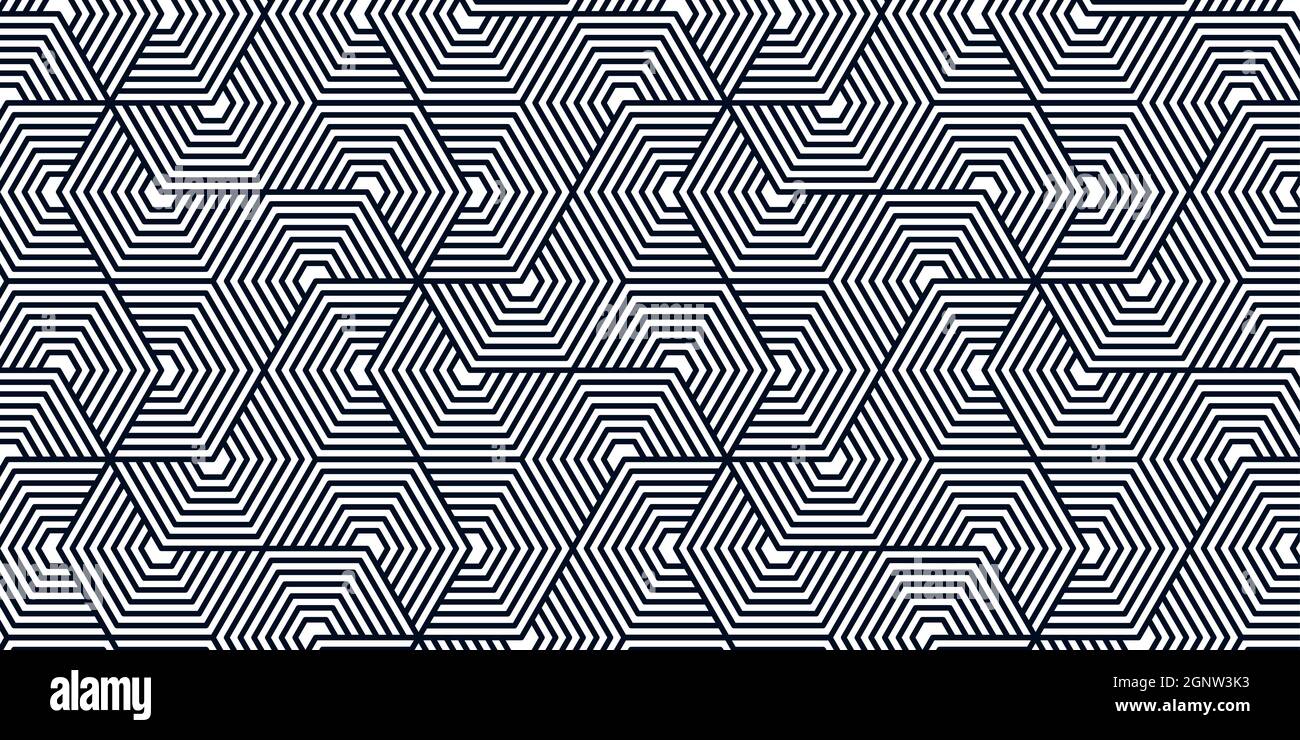 Abstract geometric background seamless pattern with polygonal overlapping modern stlylish Stock Vector