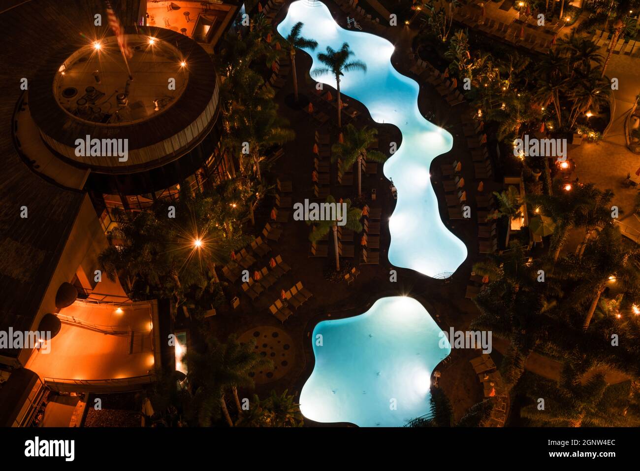 Aerial night view san diego hi-res stock photography and images - Alamy