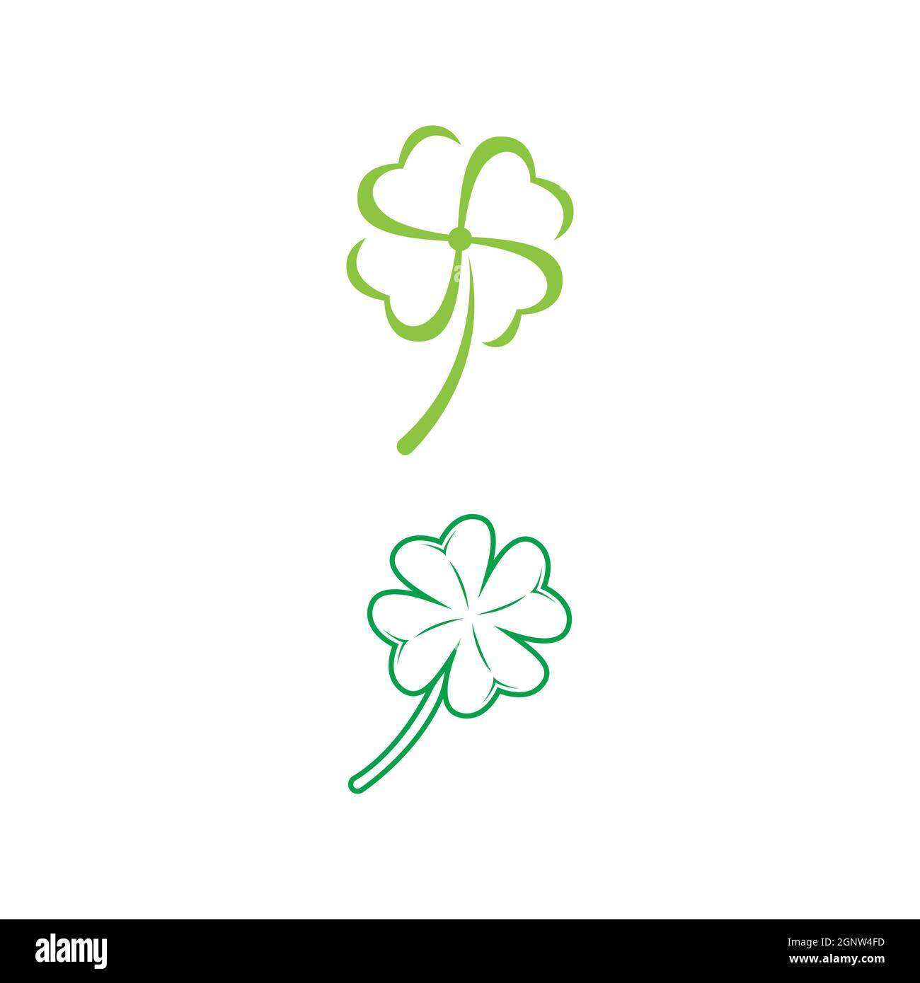 Green Clover Leaf icon Template Design Vector Stock Photo - Alamy