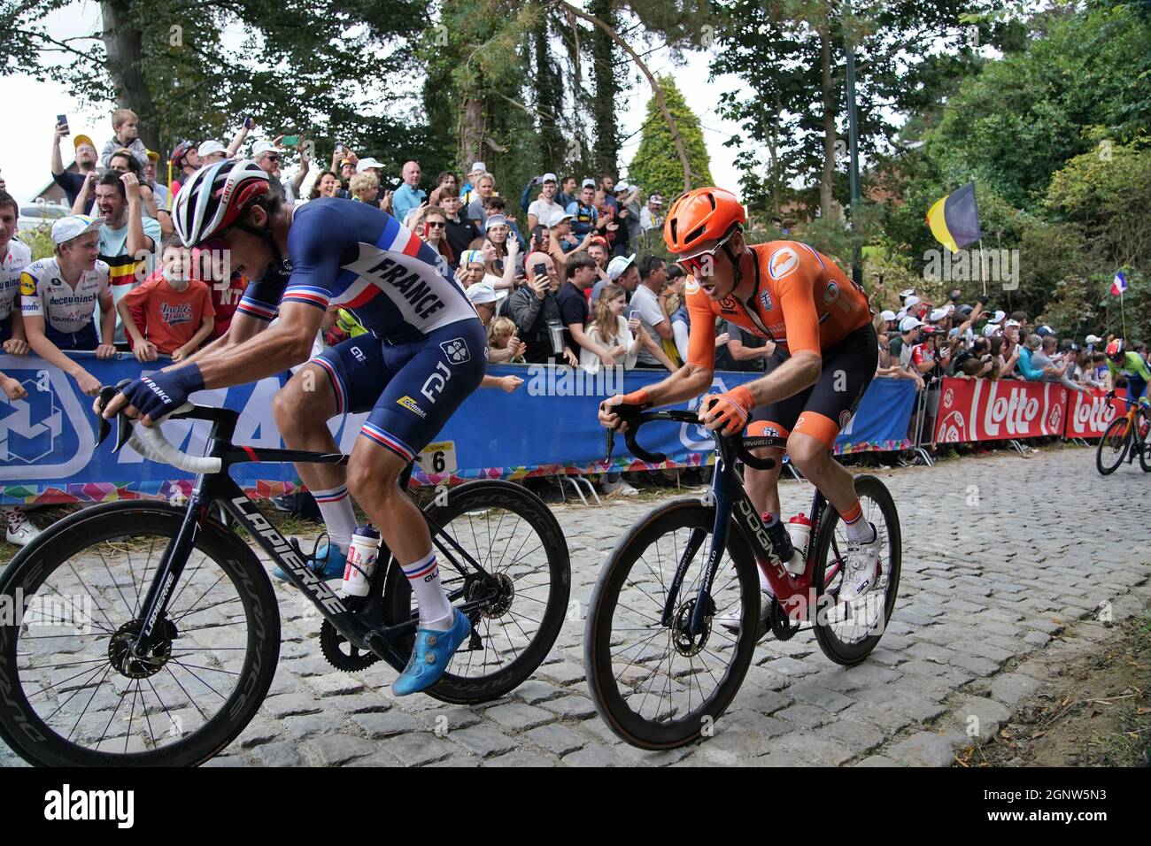 Dylan van Baarle (NED) in the elite men road race of the UCI World Championships Road Cycling Flanders 2021 on Sunday 26 September 2021 at Leuven in Belgium. Photo by SCS/Soenar Chamid/AFLO (HOLLAND OUT) Stock Photo