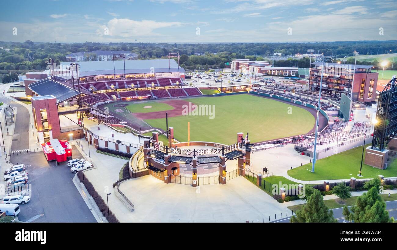 Starkville, MS - September 24, 2021: Starkville, MS - September 24, 2021: Dudy Noble Field, home of the Mississippi State Bulldogs baseball team. Stock Photo