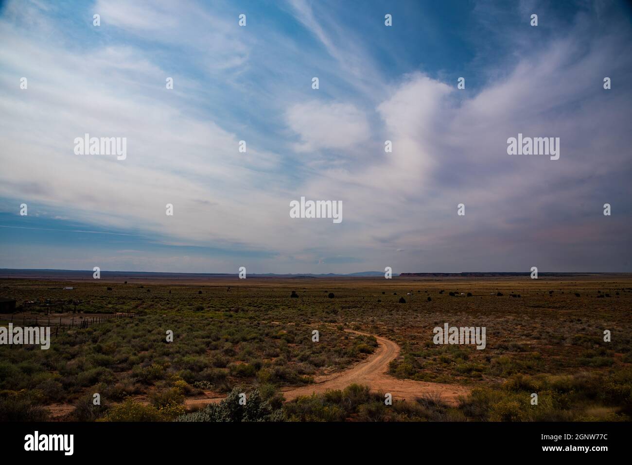 Panoramic view of the desolate Arizona Strip. Stock Photo