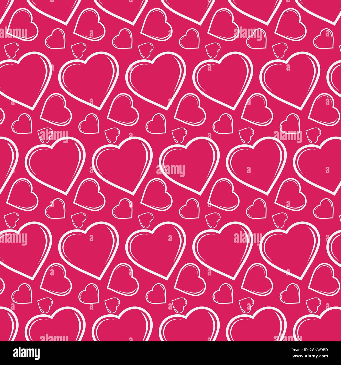 Valentine and Heart Seamless Pattern Background,Heart Pattern Vector ...