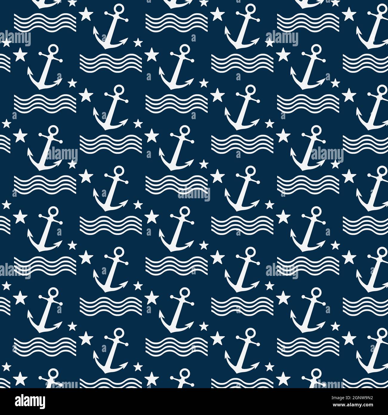 Nautical or marine seamless patterns background, Nautical Pattern Vector Art,icon & Graphics Stock Vector