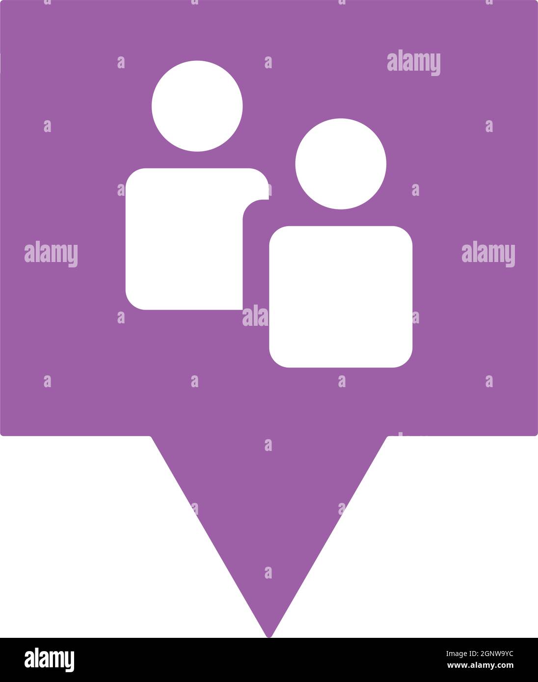 speech bubble with avatars on white background Stock Vector Image & Art ...