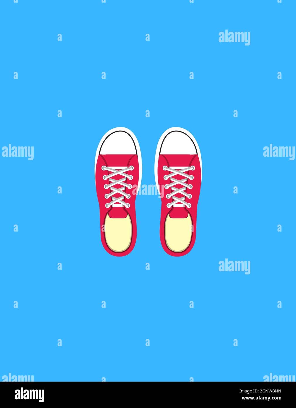 Shoes or footwear on commercial blue background,vector illustration