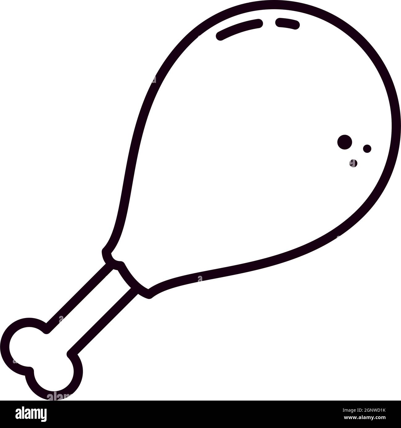 chicken thigh icon on white background Stock Vector Image & Art Alamy