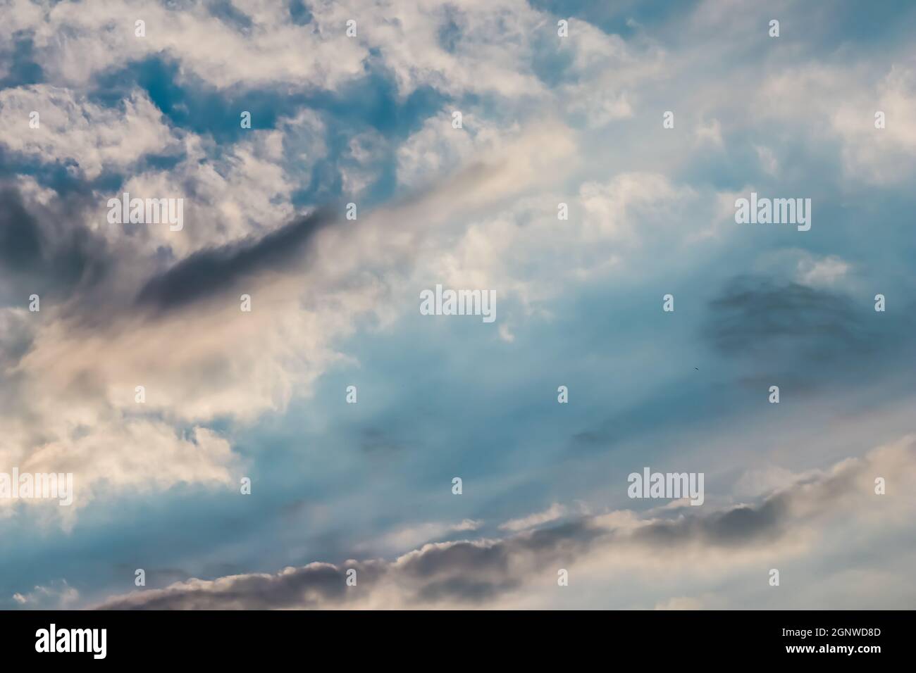 Background of blue sky with beautiful natural white clouds Stock Photo ...