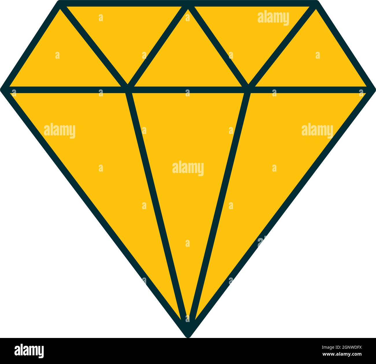 yellow diamond icon on white background Stock Vector Image & Art - Alamy