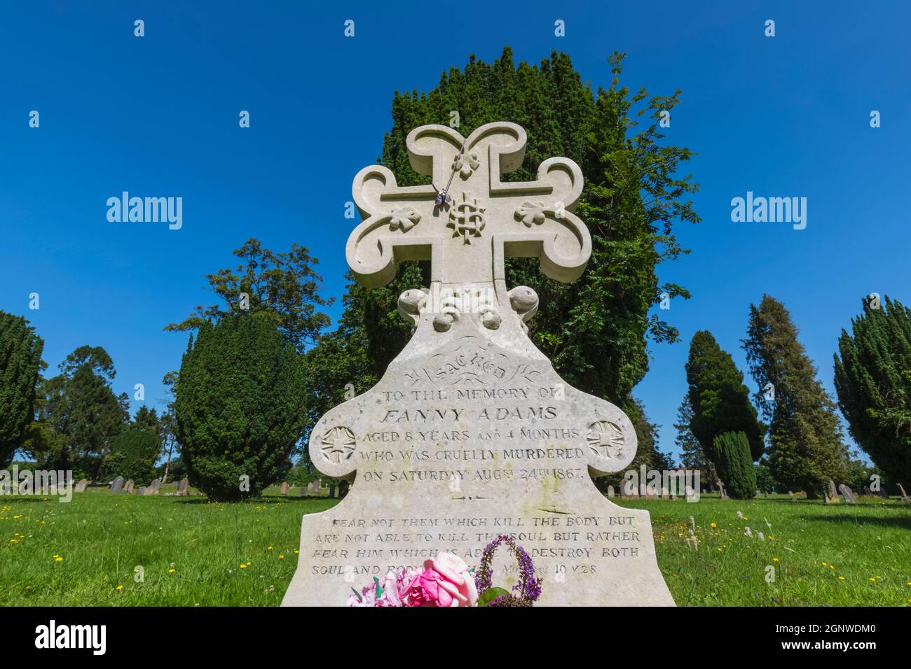 England, Hampshire, Alton, St.Lawrence Church, The Tombstone of Fanny Adams, The Child who ws murdered in Alton in 1867 Stock Photo