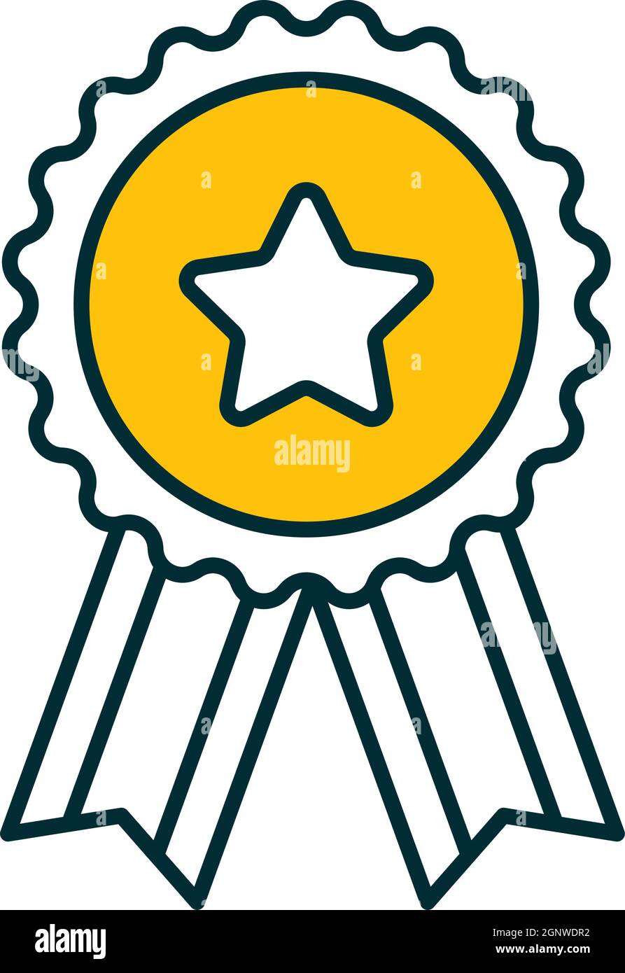 star ribbon icon on white background Stock Vector Image & Art - Alamy