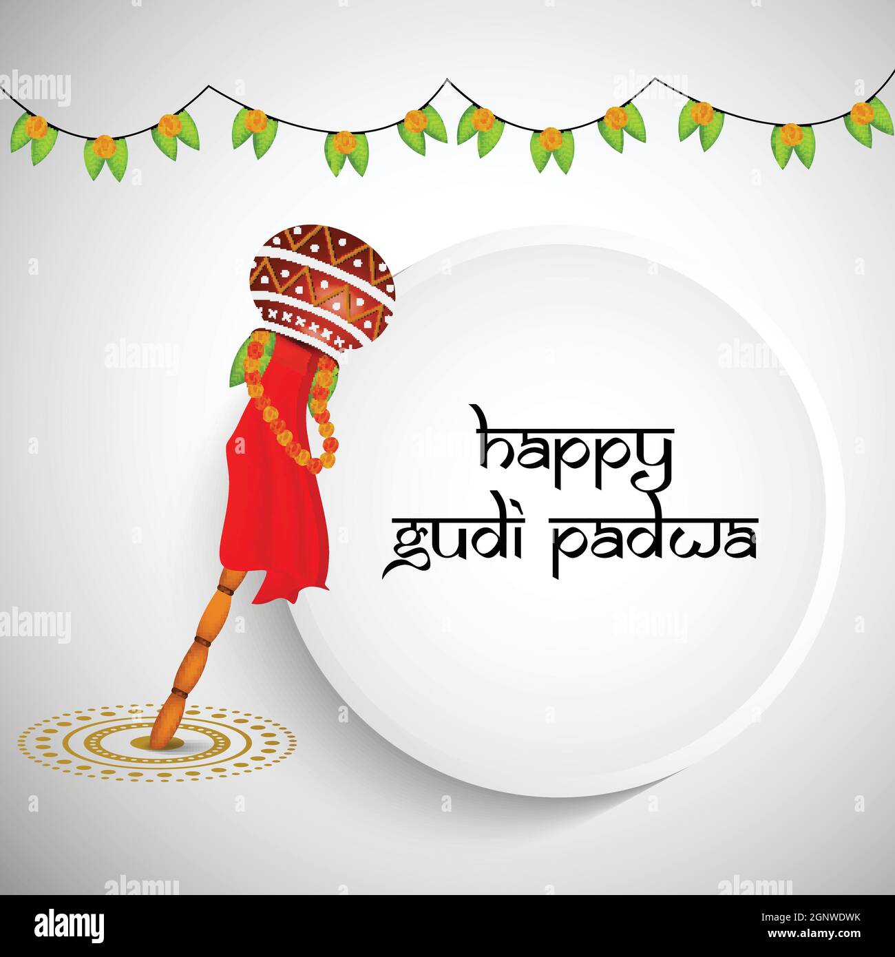 Gudi Padwa Hindu Festival Background Stock Vector Image & Art - Alamy
