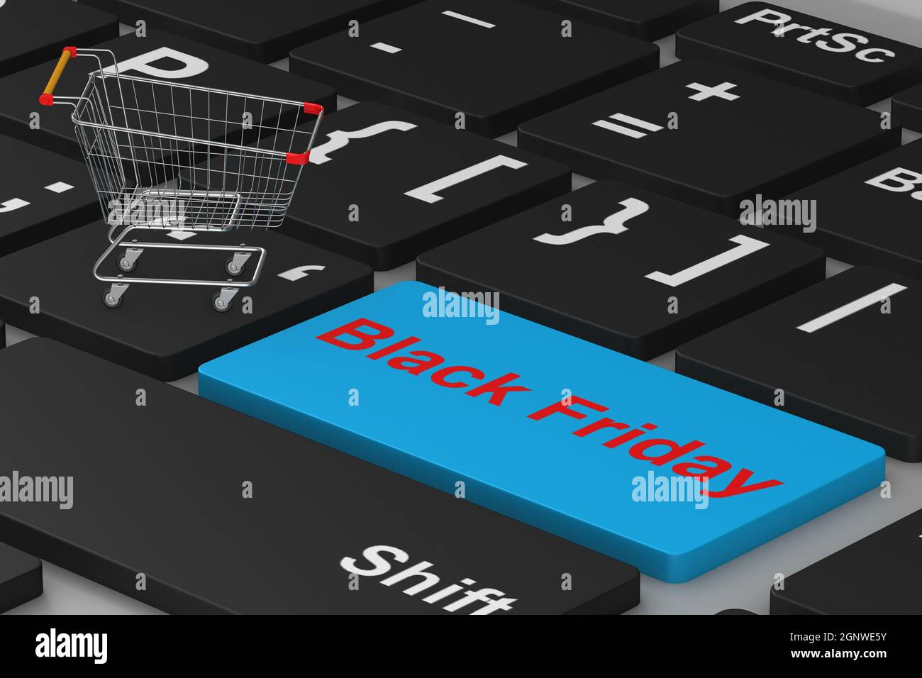 black friday. online shopping. 3D illustration Stock Photo Alamy